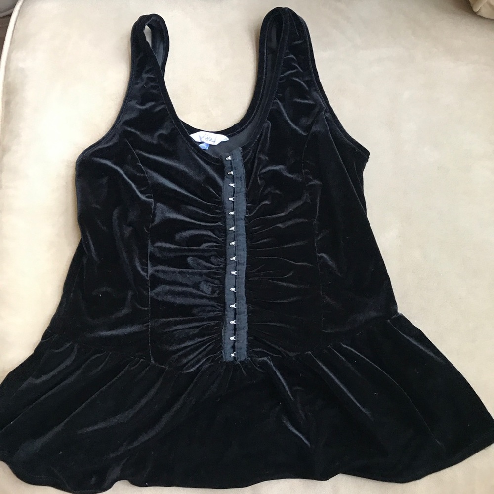 Velvet peplum top